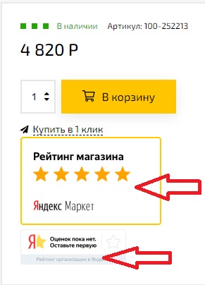 Отзыв на Яндекс Маркете или в Яндекс Справочнике