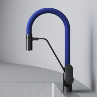 Смеситель для кухни с каналом для питьевой воды и гибким синим изливом Am.Pm Like F8007827