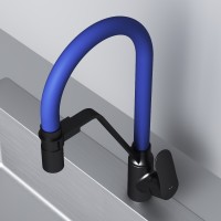 Смеситель для кухни с каналом для питьевой воды и гибким синим изливом Am.Pm Like F8007827