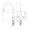 Смеситель Lemark Ursus LM7261BLR для кухни, с подкл. к фильтру питьевой воды, черный/розовое золото
