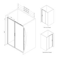 Душевая дверь в нишу AM.PM Gem Solo W90G-120-1-195MT 120 см, профиль матовый хром, стекло прозрачное