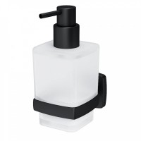 Стеклянный диспенсер для жидкого мыла с настенным держателем черный AM.PM Gem A9036922
