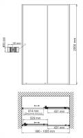 Душевая дверь WasserKRAFT Dill 61S12 100x200