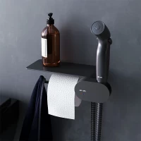 Гигиенический душ с полкой AM.PM Like F0202622 черный