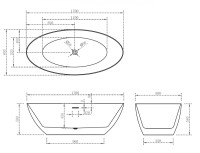 Акриловая ванна отдельностоящая ABBER AB9374-1.7 170х80 белая матовая