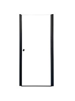 Душевая дверь в нишу Parly DE80B, 80x185 прозрачное стекло, черный профиль