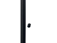 Душевая дверь в нишу Parly DE80B, 80x185 прозрачное стекло, черный профиль