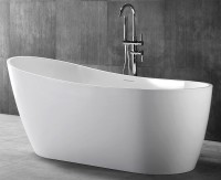 Акриловая ванна отдельностоящая ABBER AB9353-1.3 130х70 белая матовая