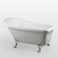 Акриловая ванна Cerutti Spa VITO CT9320 155х74, отдельностоящая, хром