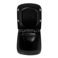 Комплект инсталляцией BelBagno SELA ченый унитаз с сиденьем, инсталляцией, черной кнопкой смыва BB007-PR-NERO.M