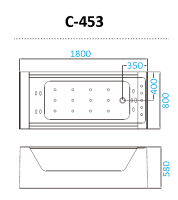 Акриловая ванна Ceruttispa C-453 180x80 с гидромассажем