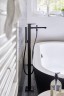 Смеситель Hansgrohe Metropol для ванны 32532670 напольный, матовый черный