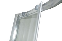 Душевой уголок Parly Z9011 90x90, с поддоном, профиль хром, стекло прозрачное с узором
