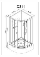 Душевая кабина AvaCan D311 110x110x208