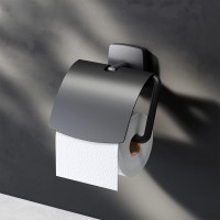 Держатель для туалетной бумаги с крышкой Am.Pm Gem A90341422 черный