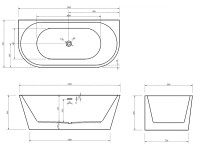 Акриловая ванна ABBER AB9216-1.7MB 170х80