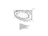 Акриловая ванна Акватек Бетта BET160-0000006 160x100 L с гидромассажем и фронтальной панелью