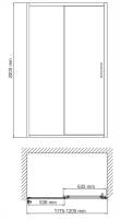 Душевая дверь WasserKRAFT Main 41S05 120x200